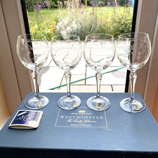 4 x Bohemia Lead Crystal Wine