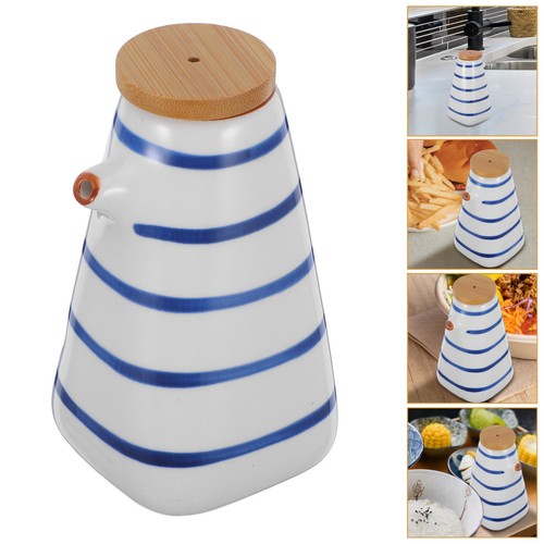 Hand painted ceramic olive oil - olive,
