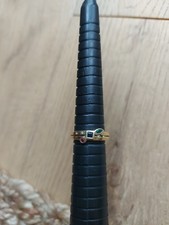 14 Ct Gold Sapphire, Emerald, Ruby &Diamond Ring Size N 2G