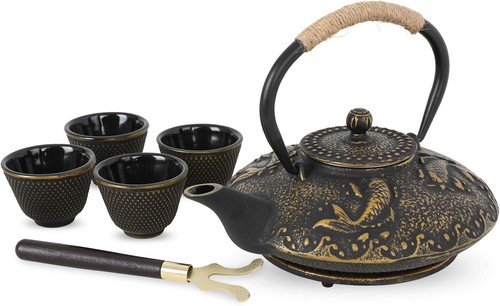 Koi fish cast iron teapot - koi,