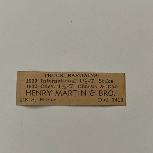 Henry martin bro truck - bro,
