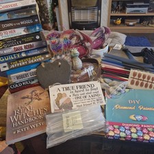 Mixed Joblot Carboot Bundle Various Items Books Belts Etc See Photos