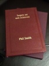 Signed Leatherbound Phil Smith Targets Set And Achieved Fishing Book 5/40 Unread