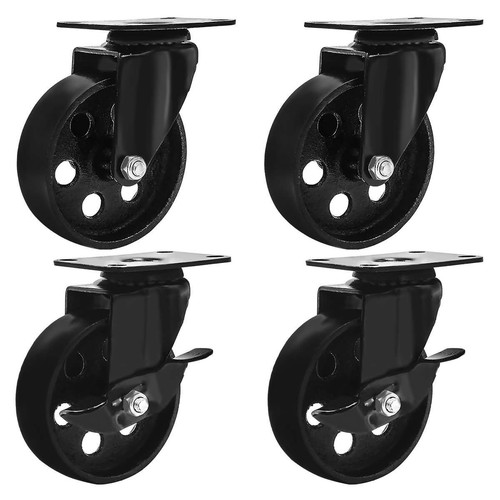All black metal swivel plate - black,