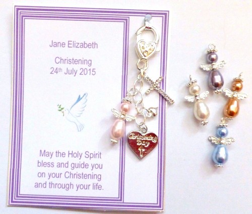 Christening gift bag charm - christening,