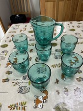 Vintage/retro teal glass