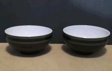 2 DENBY JET STRIPE RICE BOWLS.