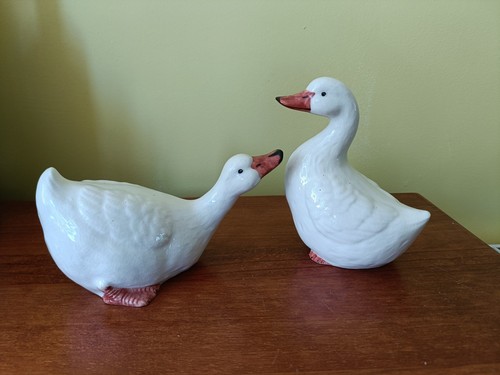 Pair ceramic ducks - ceramic,