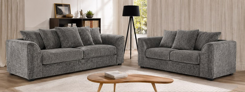 Seater sofa set steel - 2, grey