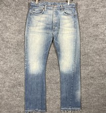 VINTAGE Levis LVC 1966 501 Jeans 34x33 USA Italy Distressed Valencia 555 90s