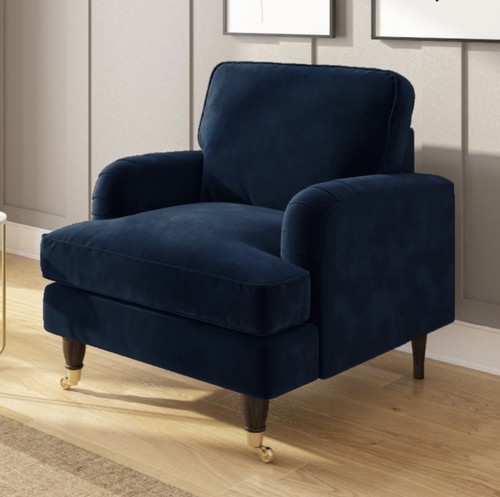 Velvet armchair upholstered - velvet,
