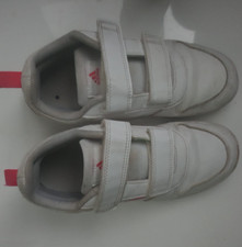 Adidas Trainers UK Size 3 UK Girls White Pink