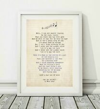 Meat Loaf - Bat Out Of Hell - Song Lyric Art Poster Print - Sizes A4 A3