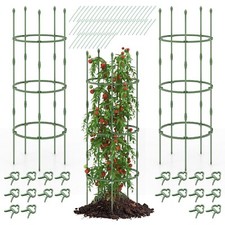 3-Pack Garden Tomato Trellis 154cm Adjustable Plant Support Tomato Cage