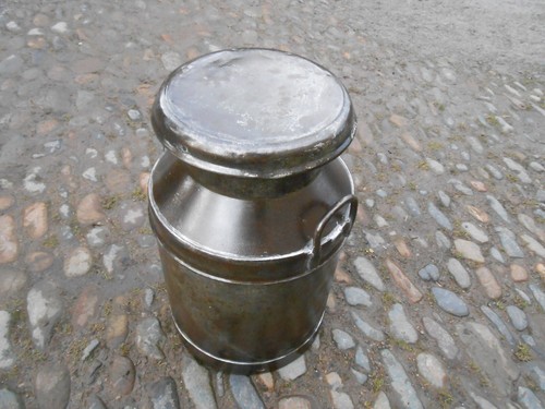 Antique rustic milk churn - antique,