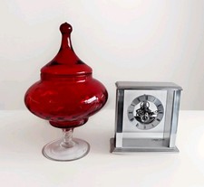 Vintage Empoli Large 28cm Red Circus Tent Art Glass Apothecary Jar