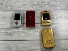 Motorola RAZR V3i Gold Dolce & Gabbana Mobile Phone & Sony Geenmac Untested