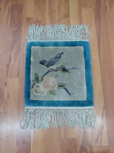 Handmade bird rug bamboo silk - bird,