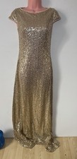 Vintage Gold Sequin Maxi Dress