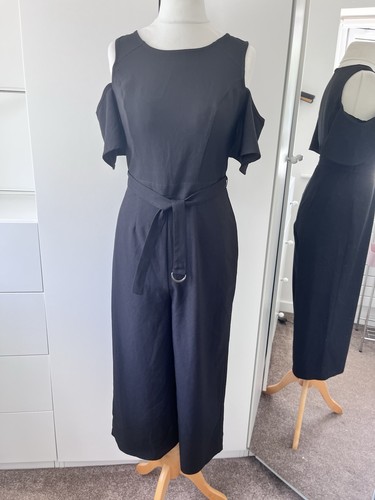 George black crepe jumpsuit - crepe,