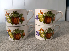 Set  4 Vintage Royal Norfolk Fruit Design Tea Coffee Cups