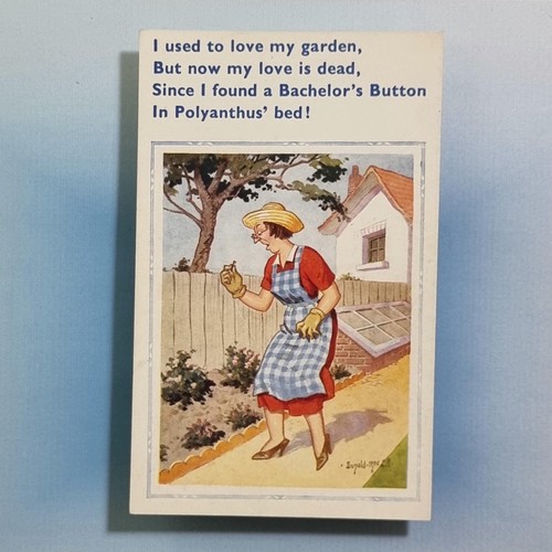 Comic spinster gardener - spinster,