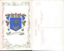 Portsmouth coat of arms Hampshire England J Salmon Heraldic Printed Lithograph