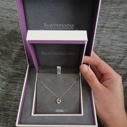 White gold diamond - diamond, pendant