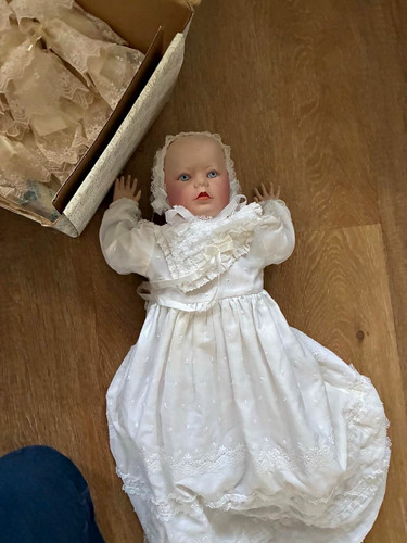 Porcelain baby girl - baby, white