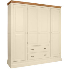 Devonshire Pine Eton Painted Quad Wardrobe with Drawers