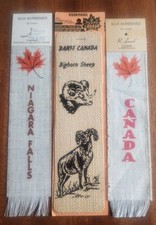 3 X Canada 🇨🇦 BANFF 🇨🇦 NIAGARA FALLS 🇨🇦 Fabric Bookmark Bundle UNUSED! C21