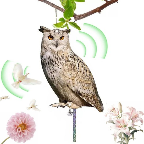 Realistic owl decoy deterrent - decoy,
