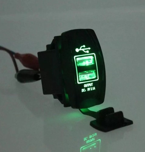Lighted rocker switch usb plug - rocker,