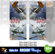1942 arcade side artwork - artwork, panel