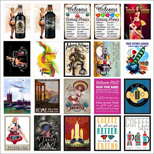 Various retro tin metal - tin,