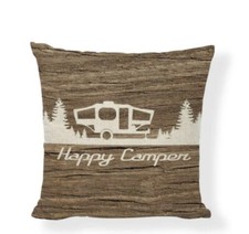 Trailer tent folding camper happy campers cotton linen cushion gift camping 