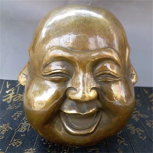 8cm old signed bronze carved - 8cm,