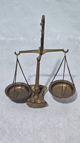 Vintage brass balance scales - vintage,