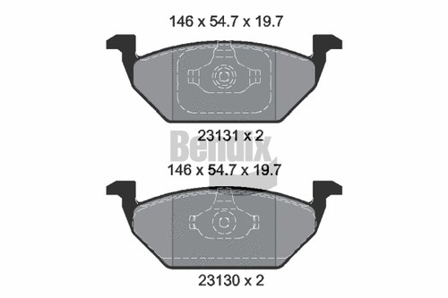 Front brake pad - front,