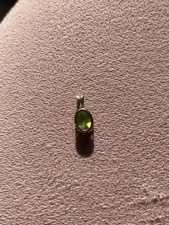 Yellow Gold Peridot Charm