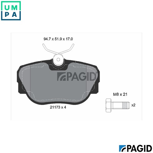 Brake pad set - disc,