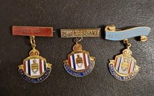 Vintage enamel lapel badges