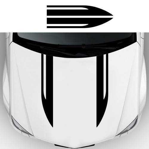 Stickers strip car - racing, hood
