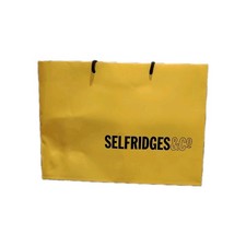 Selfridges Iconic Yellow Gift Bag Paper Medium 