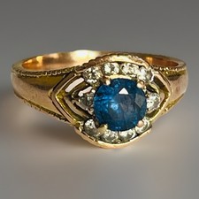 15ct Gold Sapphire & Diamond