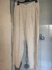 M&S Linen Mix Pull On Trousers