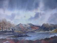 Scottish Loch Scene Watercolour Painting - Signed Original 