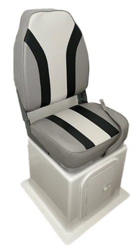 Grey high back folding boat - folding,