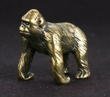 Brass Gorilla Animal Statue