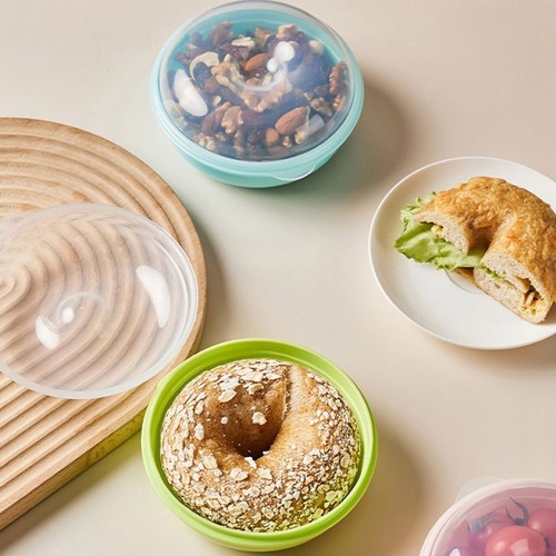 2pcs bagel storage box plastic - storage,